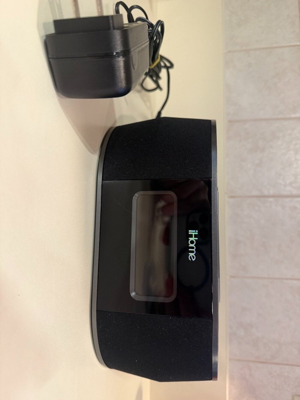 iHome Dual Alarm Clock Stereo Speaker System with Qi Wireless Charging iBTW38